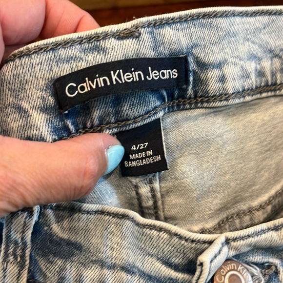 BNWOT Calvin Klein High Rise Wide Leg Size 4/27 - Picture 2 of 13